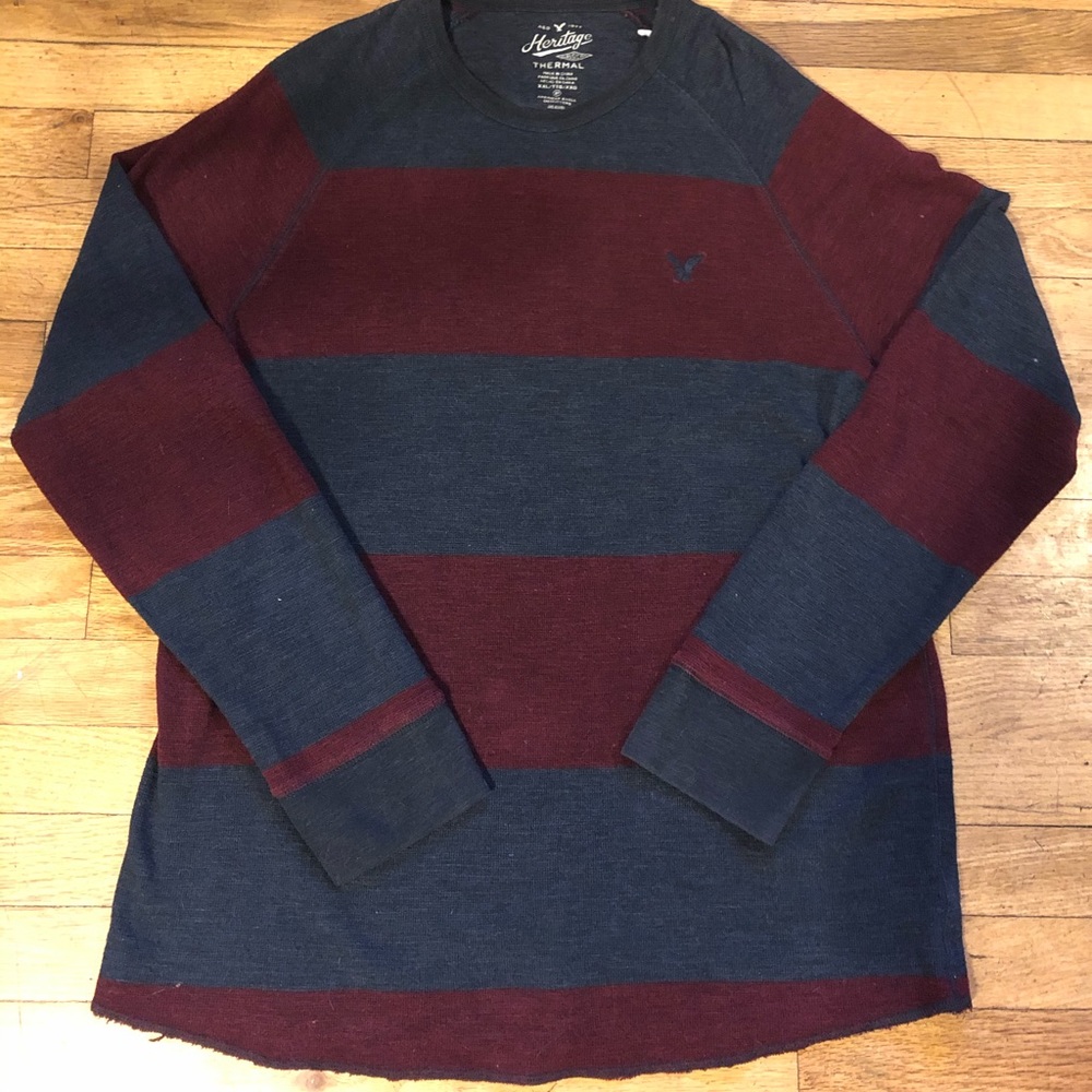 AMERICAN EAGLE HERITAGE Striped LS Thermal SZ XXL